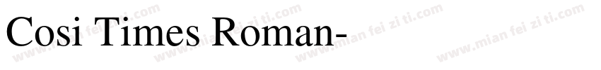 Cosi Times Roman字体转换